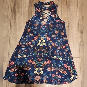 Francesca's Miami High-Neck Floral Dress